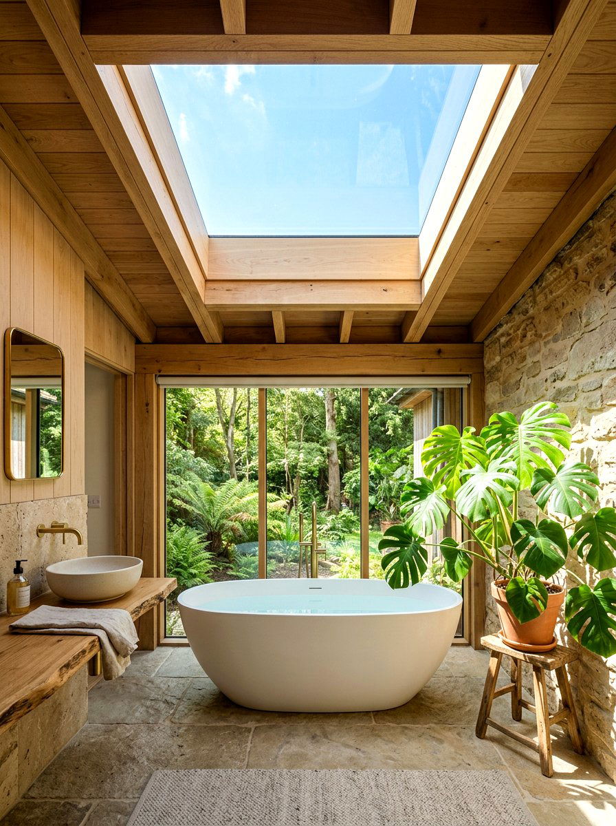 Bathroom skylight natural light - 30 circadian bathroom lighting ideas