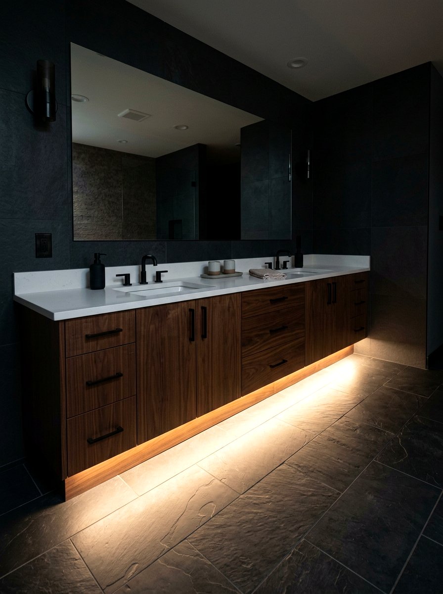 Bathroom toe kick lighting - 30 circadian bathroom lighting ideas
