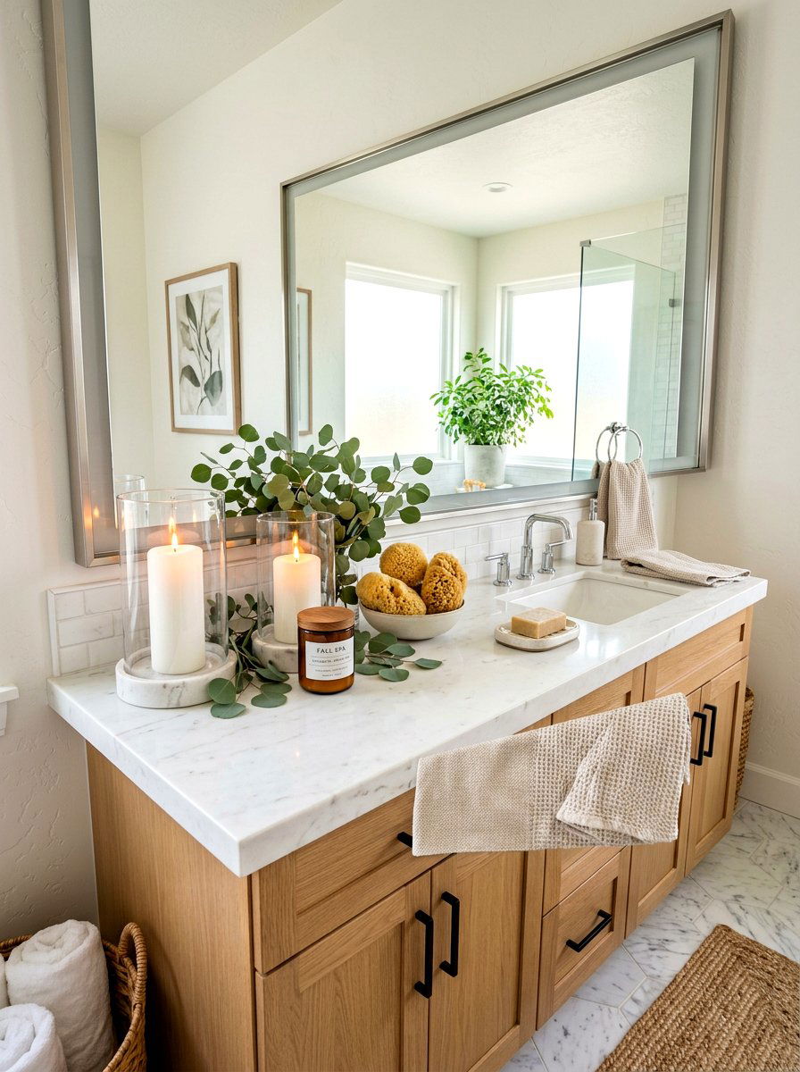 Bathroom vanity fall spa candles - 30 candle heavy fall decor ideas