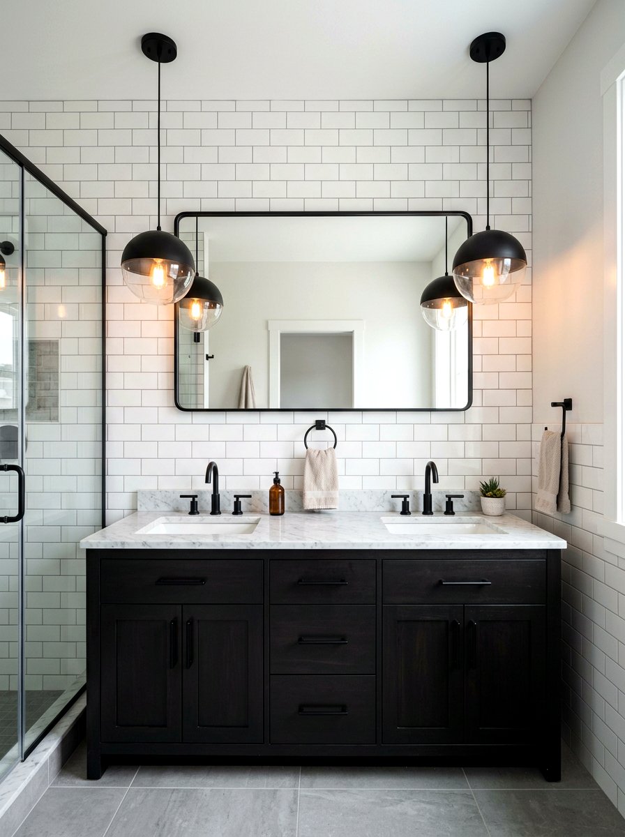 Bathroom vanity matte black globe - 30 globe pendant ideas
