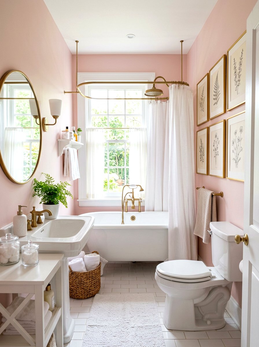 Bathroom wall art - 30 rental bathroom ideas