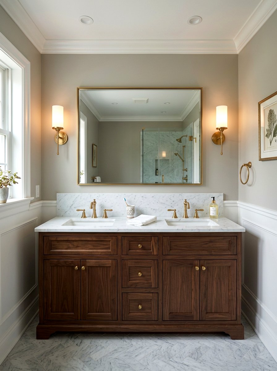 Bathroom wall sconce height - 30 circadian bathroom lighting ideas