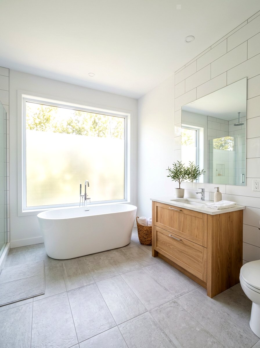 Bathroom window natural light - 30 circadian bathroom lighting ideas