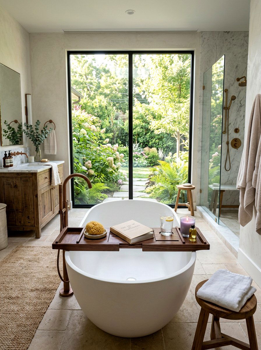 Bathtub Tray - 30 bathroom organization ideas