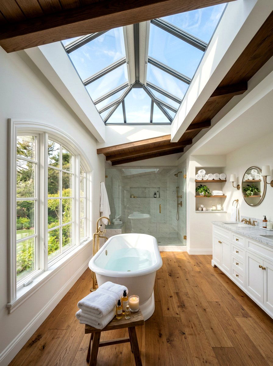 Bathtub skylight - 30 bathroom skylight ideas