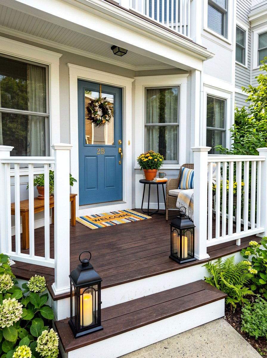 Battery Operated Floor Lantern - 30 porch lantern ideas