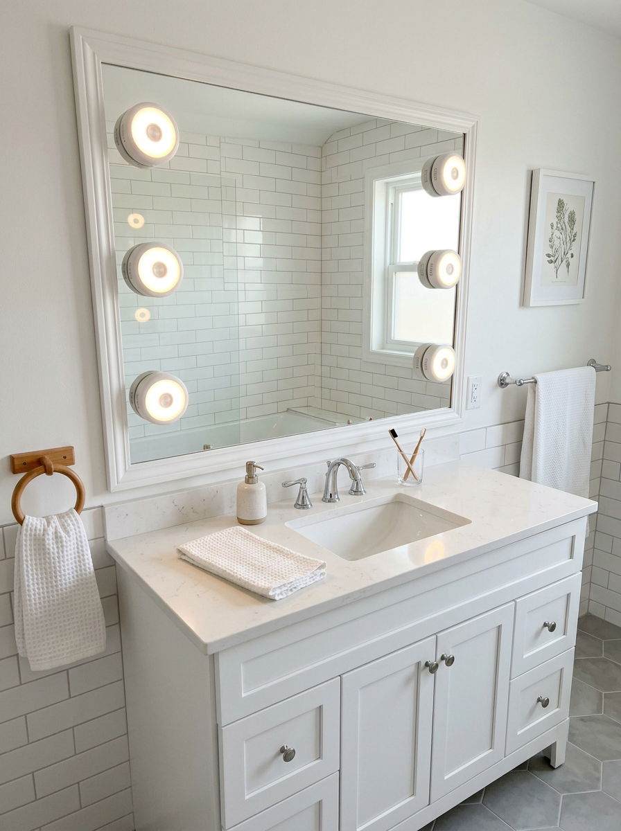 Battery Operated Stick On Lights - 30 vanity mirror lighting ideas