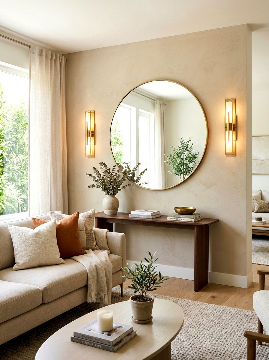 Battery Operated Wall Sconces - 30 renter friendly living room ideas
