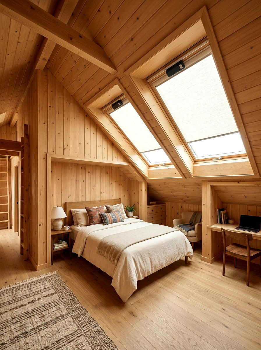 Battery Powered Shades Attic Bedroom - 30 smart shade bedroom ideas