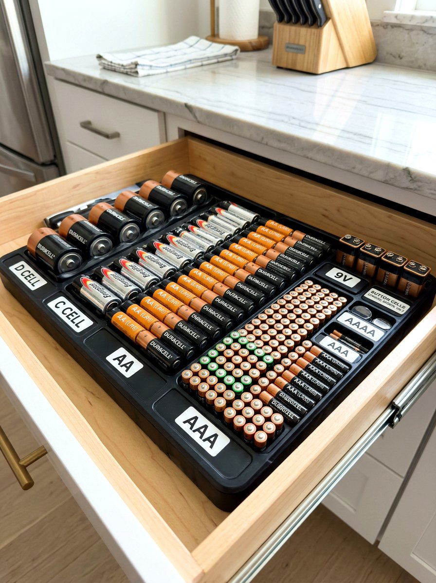 Battery storage labels - 30 label organization ideas