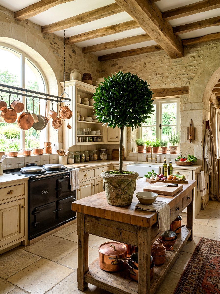 Bay Laurel Tree Kitchen - 30 indoor tree corner ideas