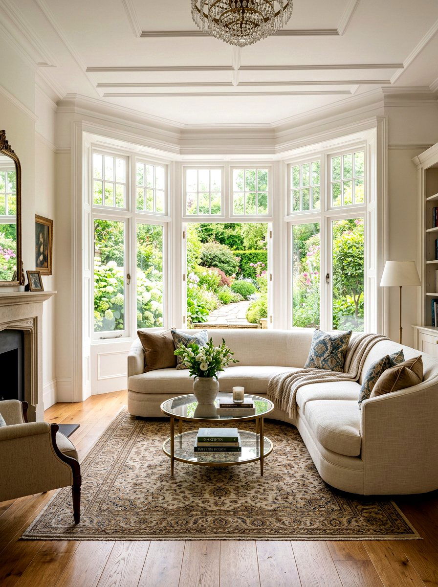 Bay Window Curved Sofa - 30 curved sofa living room ideas