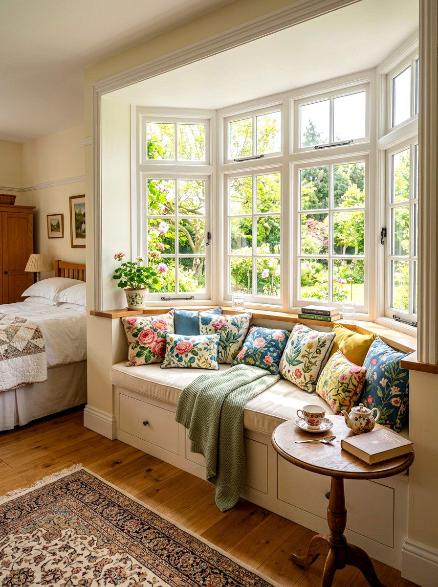Bay Window Seating - 30 grandmother bedroom ideas