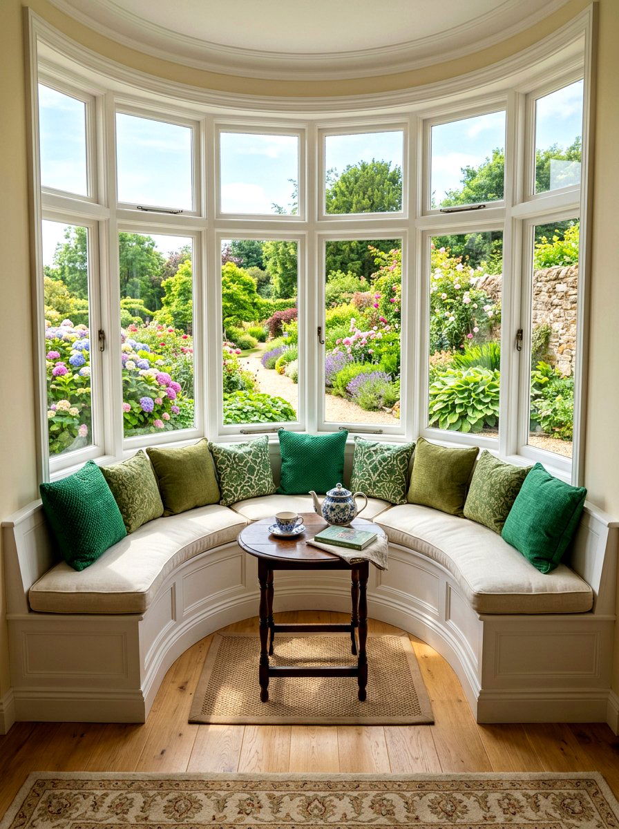 Bay Window Tea Seat - 30 tea nook ideas