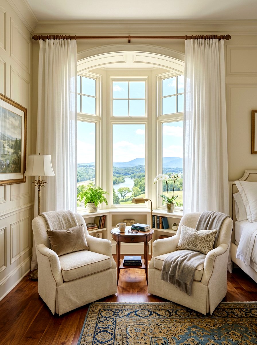 Bay Window - 30 guest room reading corner ideas