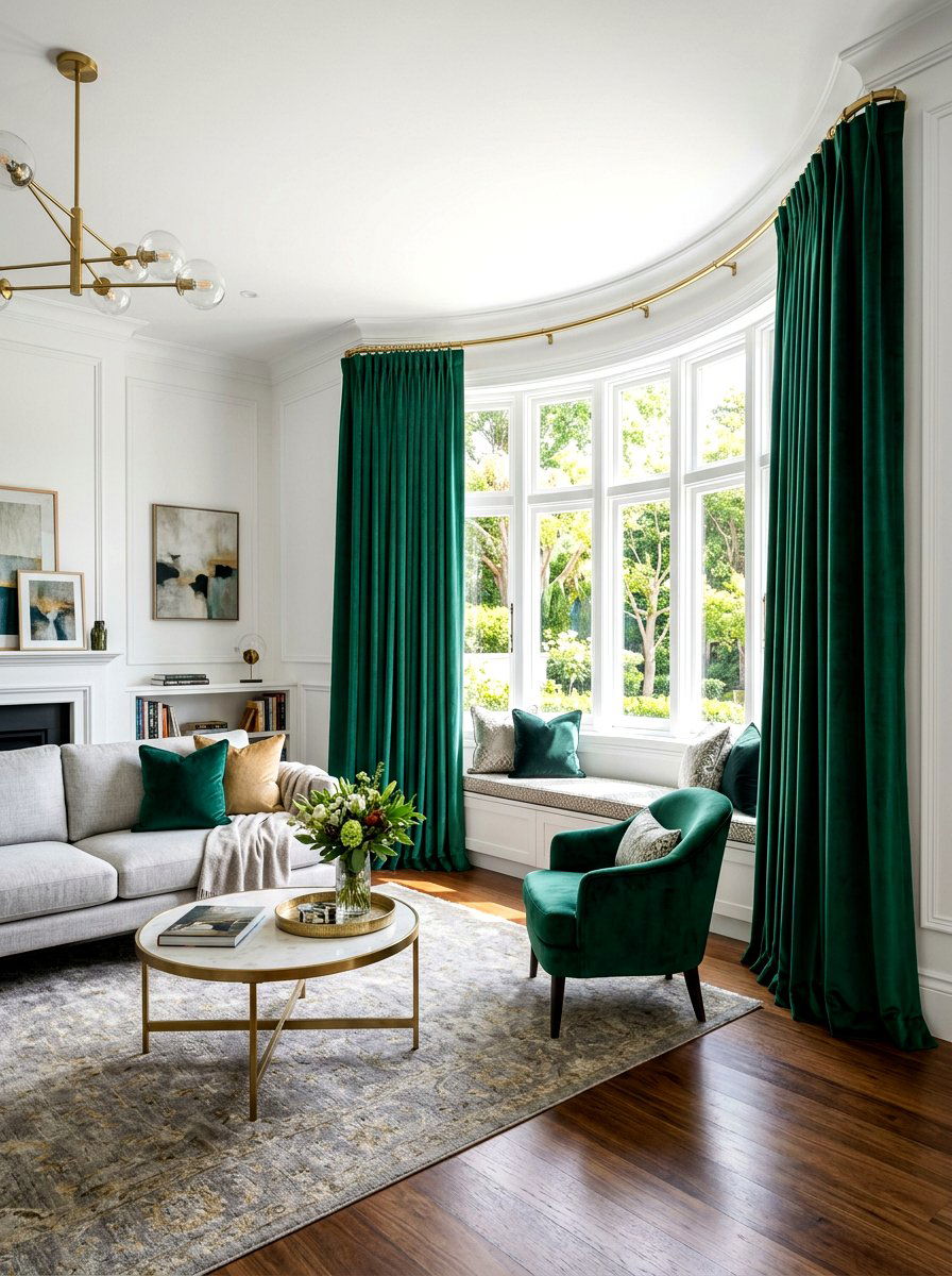 Bay window curtains - 30 bay window ideas