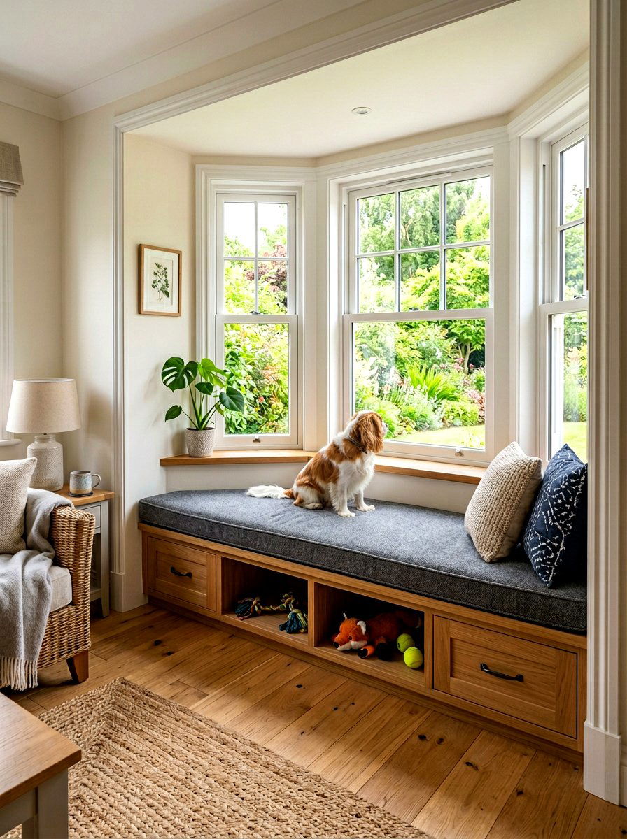 Bay window pet area - 30 bay window ideas