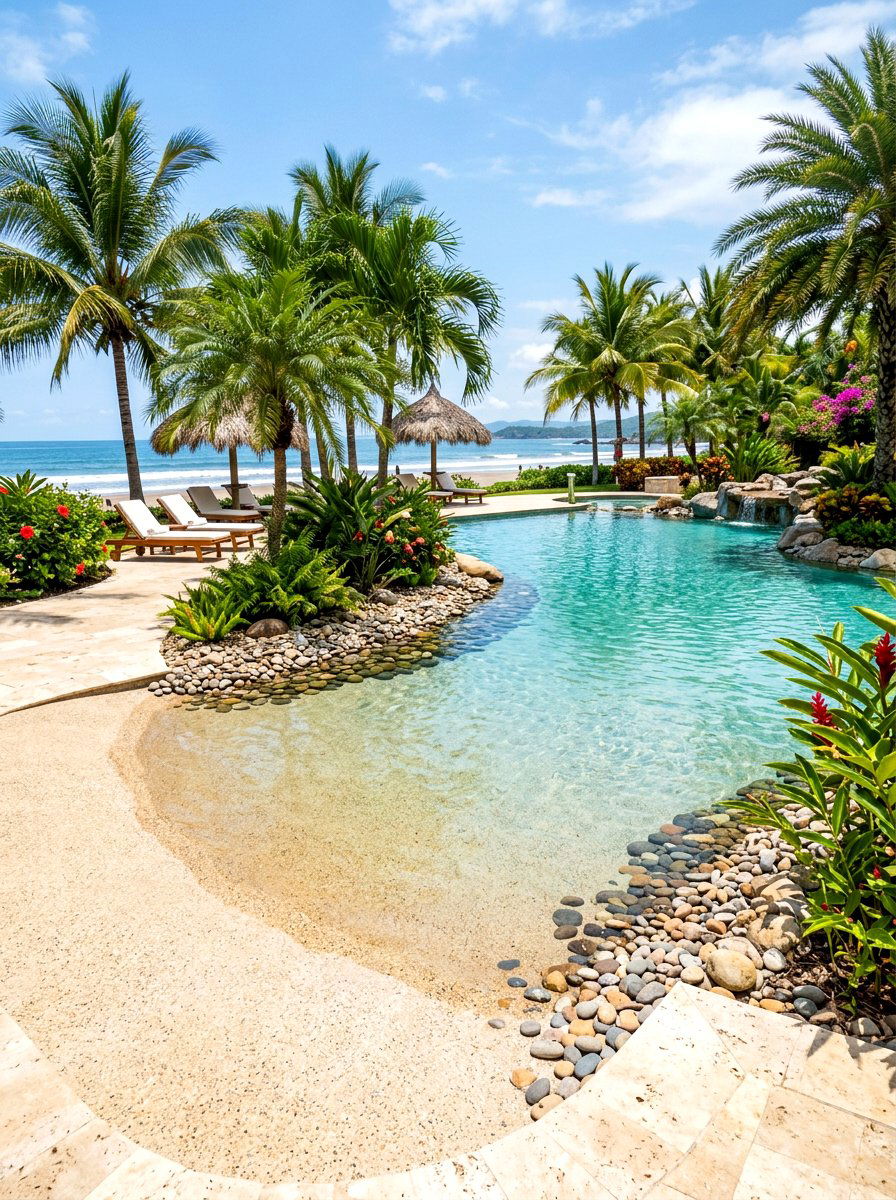 Beach Entry Pool - 30 backyard pool ideas