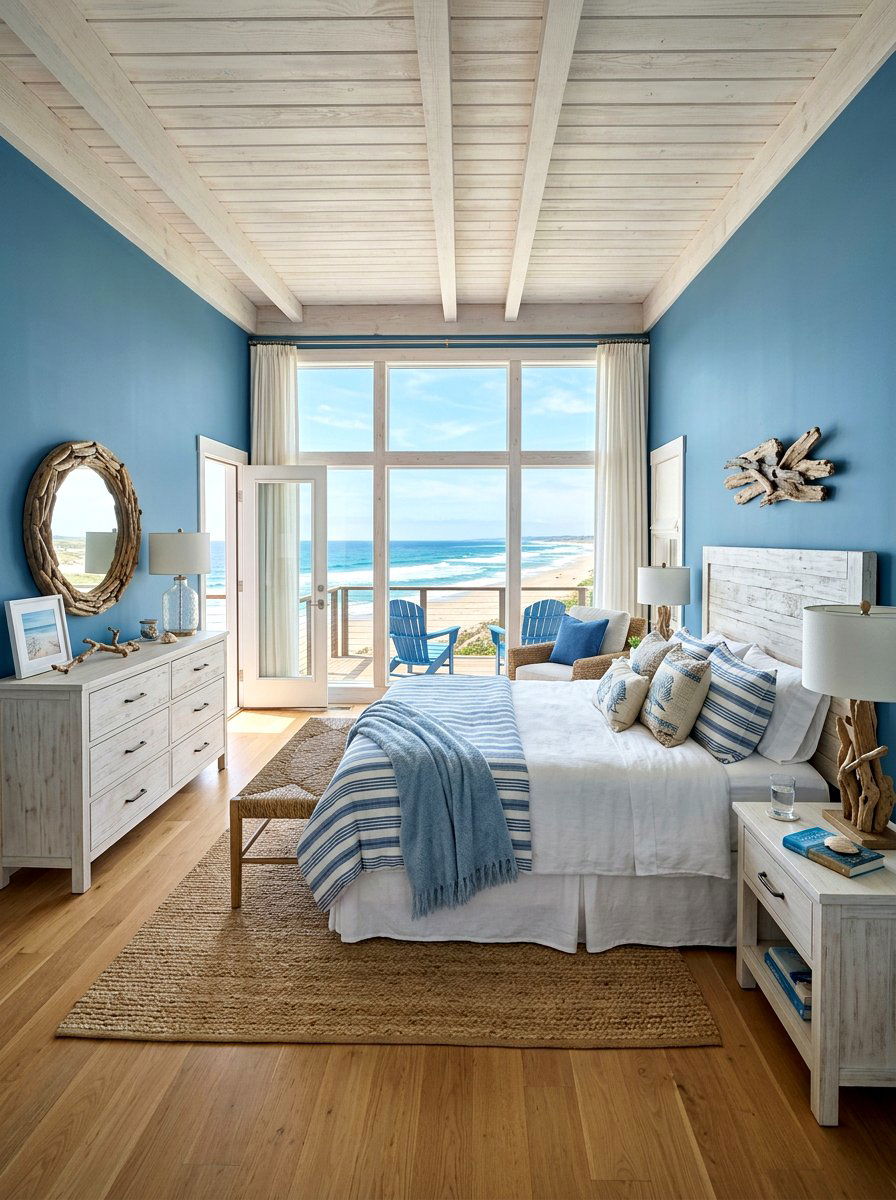 Beach House Blue Bedroom - 30 ocean blue bedroom ideas