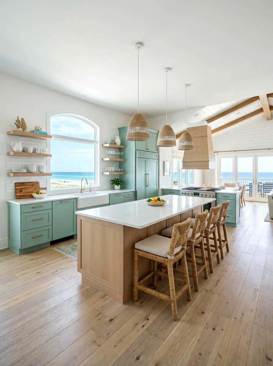 Beach House Coastal Kitchen - 30 coastal kitchen ideas
