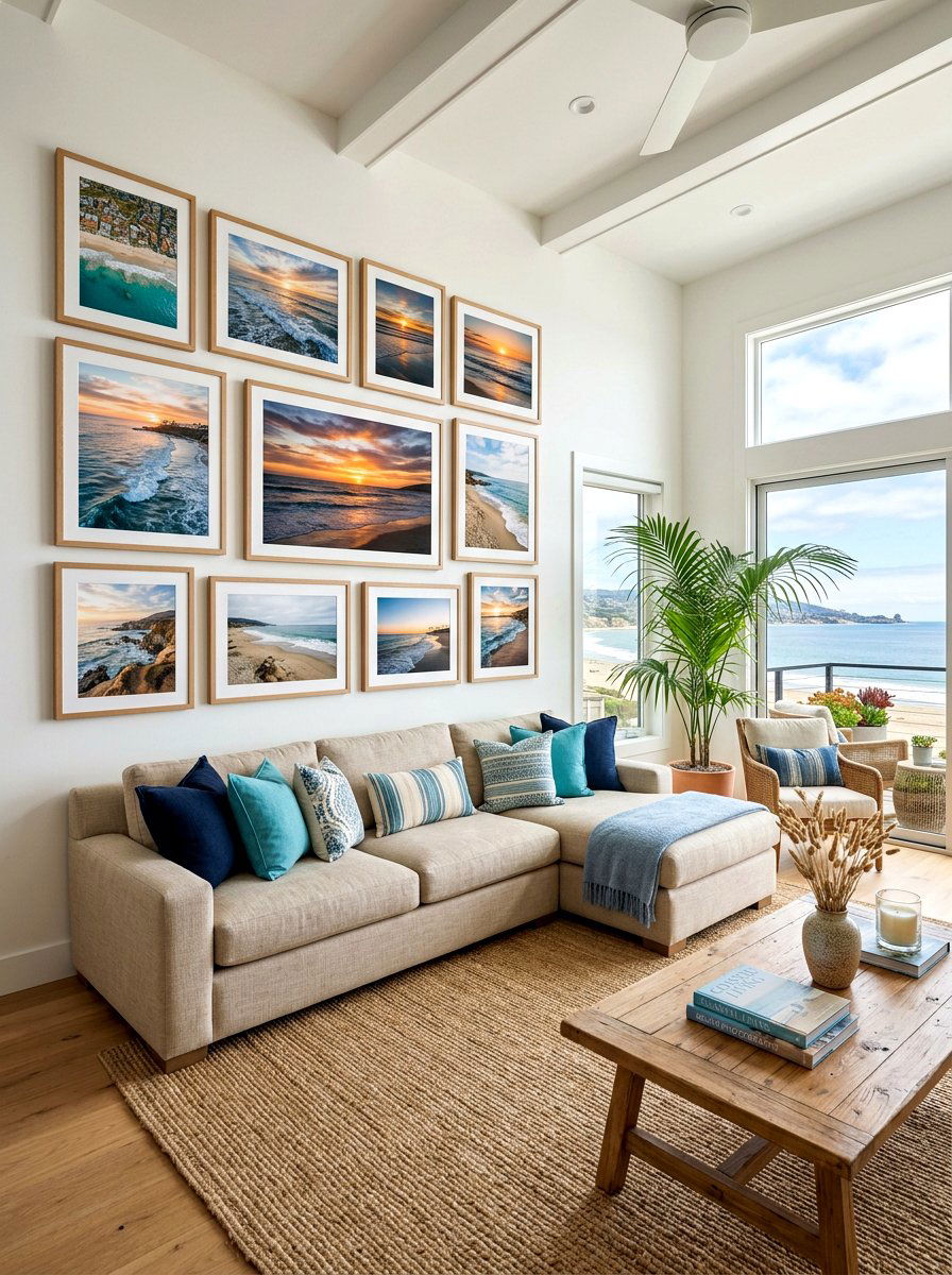 Beach Photo Living Room - 30 ocean inspired living room ideas
