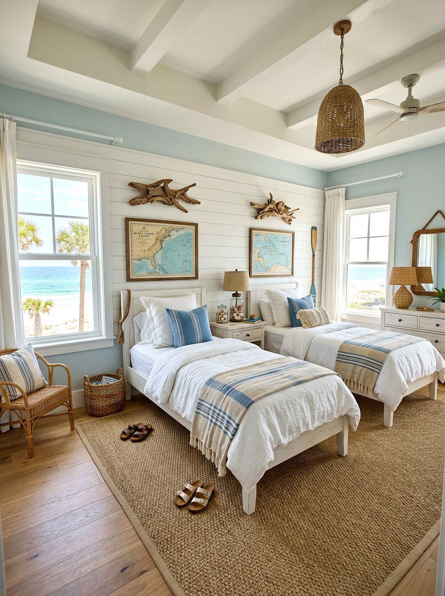 Beach Theme Shared Room - 30 shared sibling room decor ideas