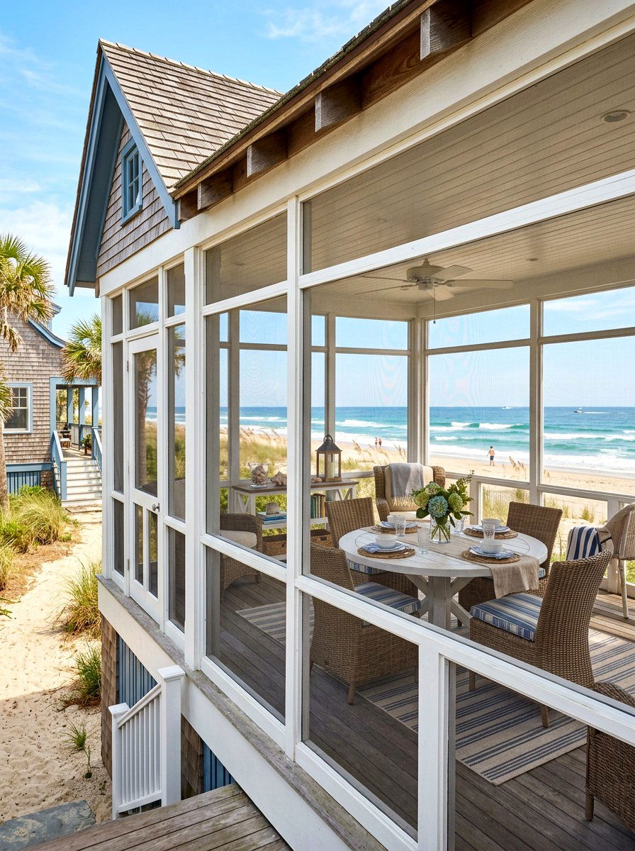 Beach cottage screened porch - 30 beach cottage exterior ideas