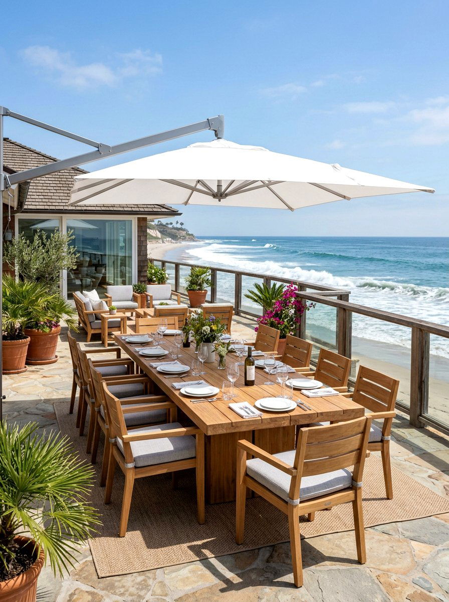 Beach house dining area - 30 beach house patio ideas