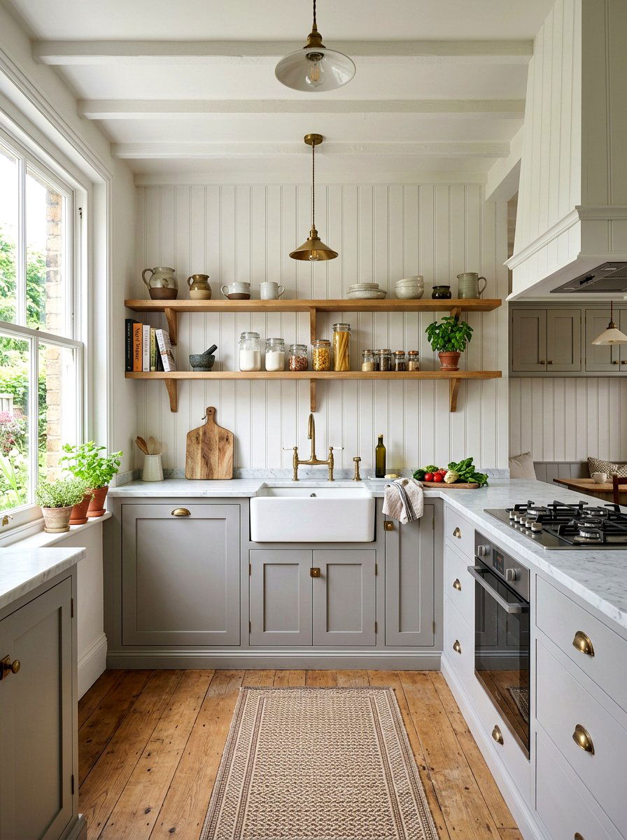 Beadboard Backsplash Kitchen - 30 vintage kitchen ideas