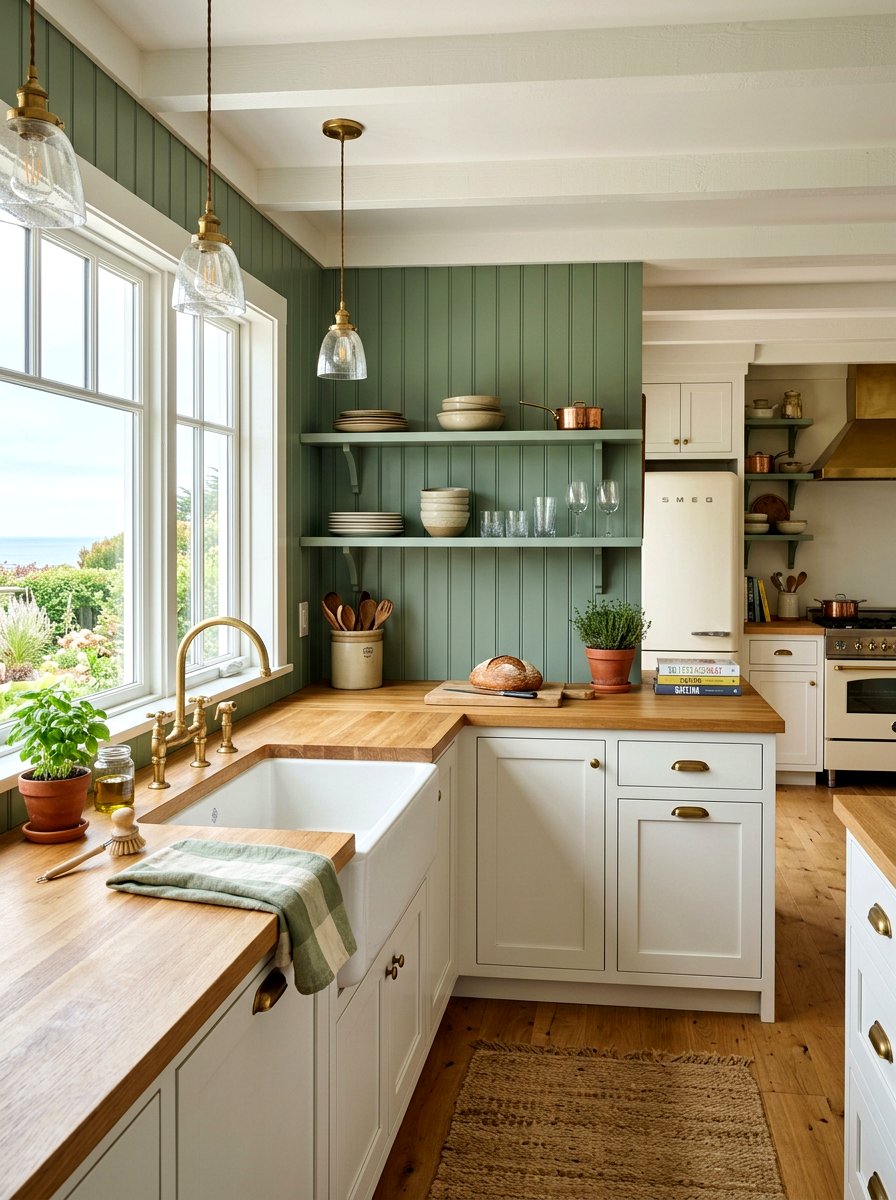 Beadboard Backsplash Kitchen - 30 cottage kitchen ideas
