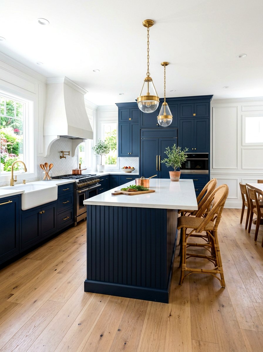 Beadboard Kitchen Island - 30 wall panel molding ideas