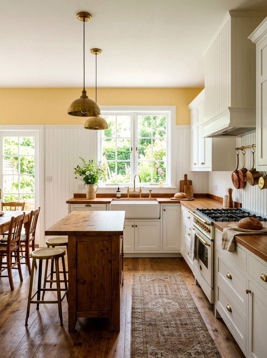 Beadboard Kitchen Walls - 30 budget kitchen ideas