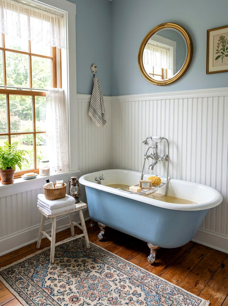 Beadboard wall paneling - 30 tub surround ideas