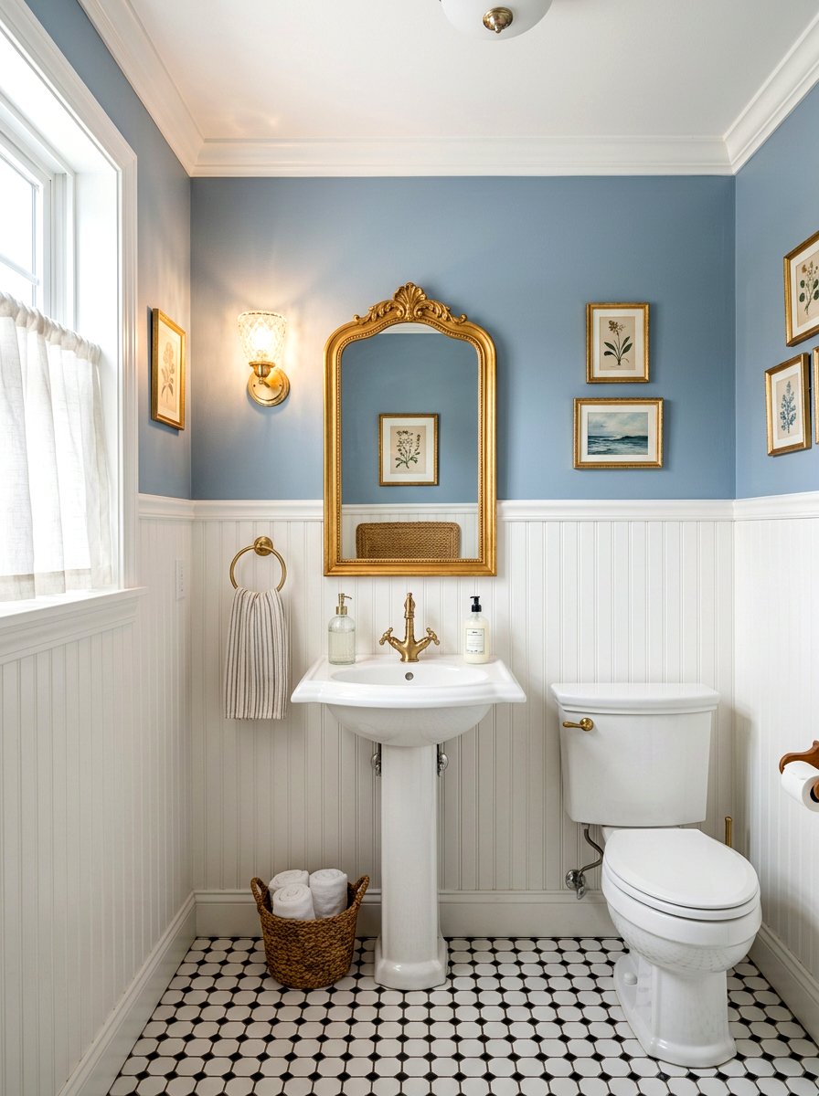 Beadboard wall paneling - 30 bathroom makeover ideas