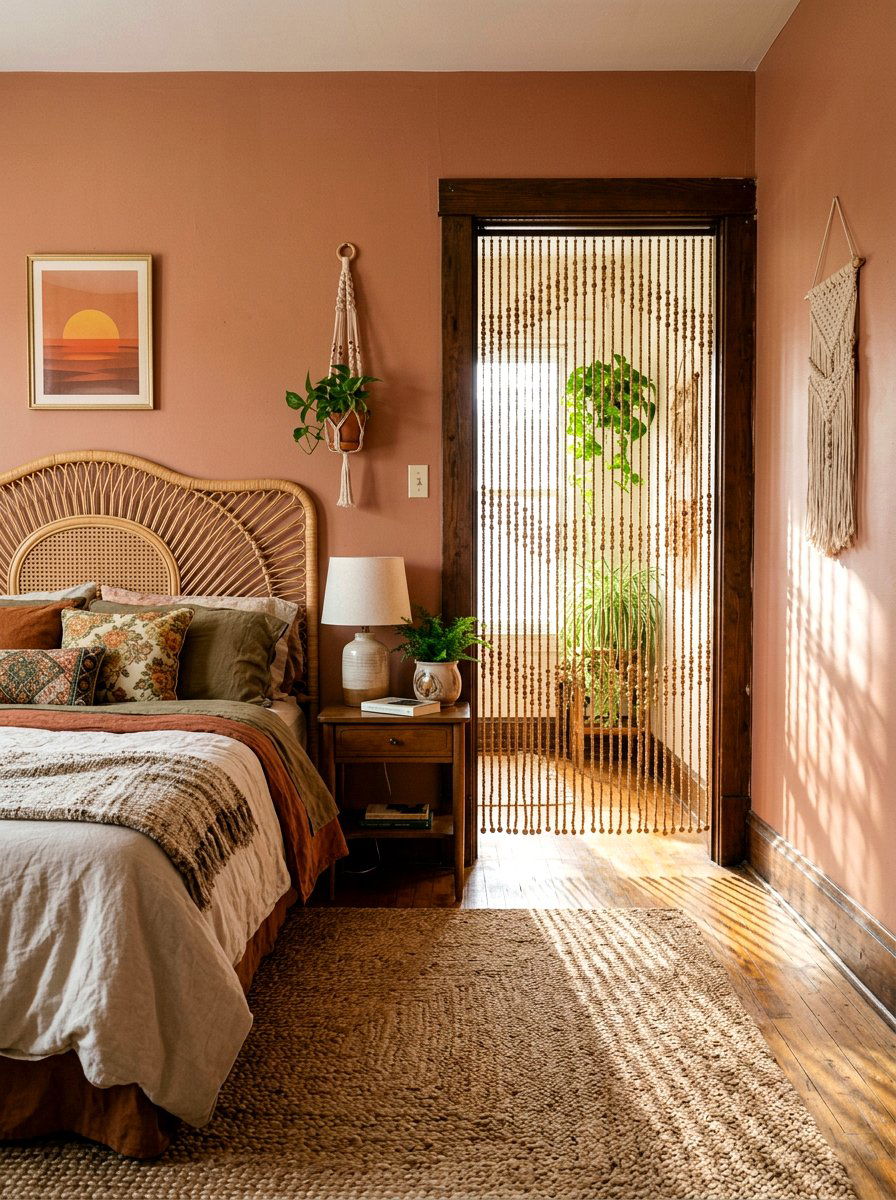Beaded Curtain Bedroom - 30 seventies bedroom ideas
