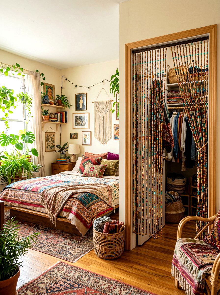 Beaded Curtain - 30 room divider ideas
