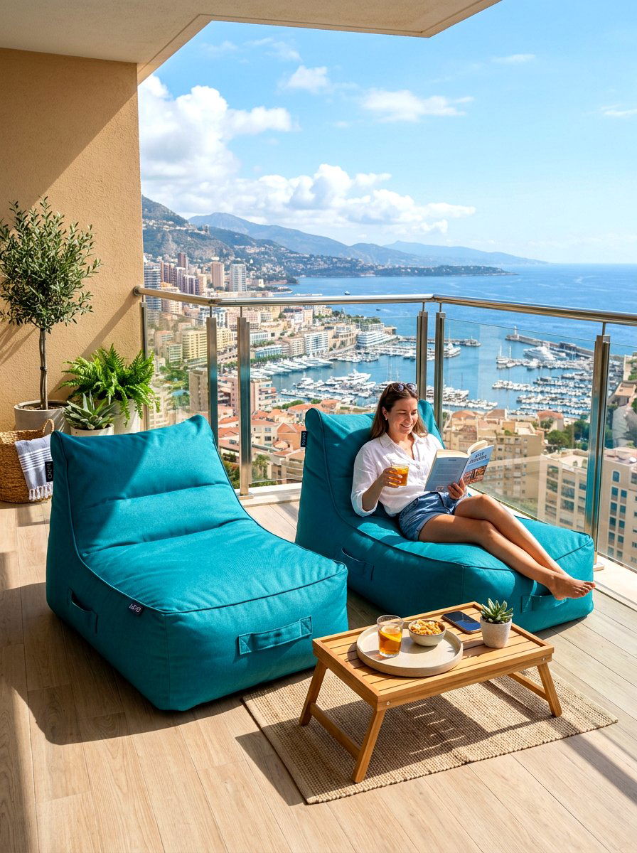 Bean Bag Lounger - 30 balcony furniture ideas