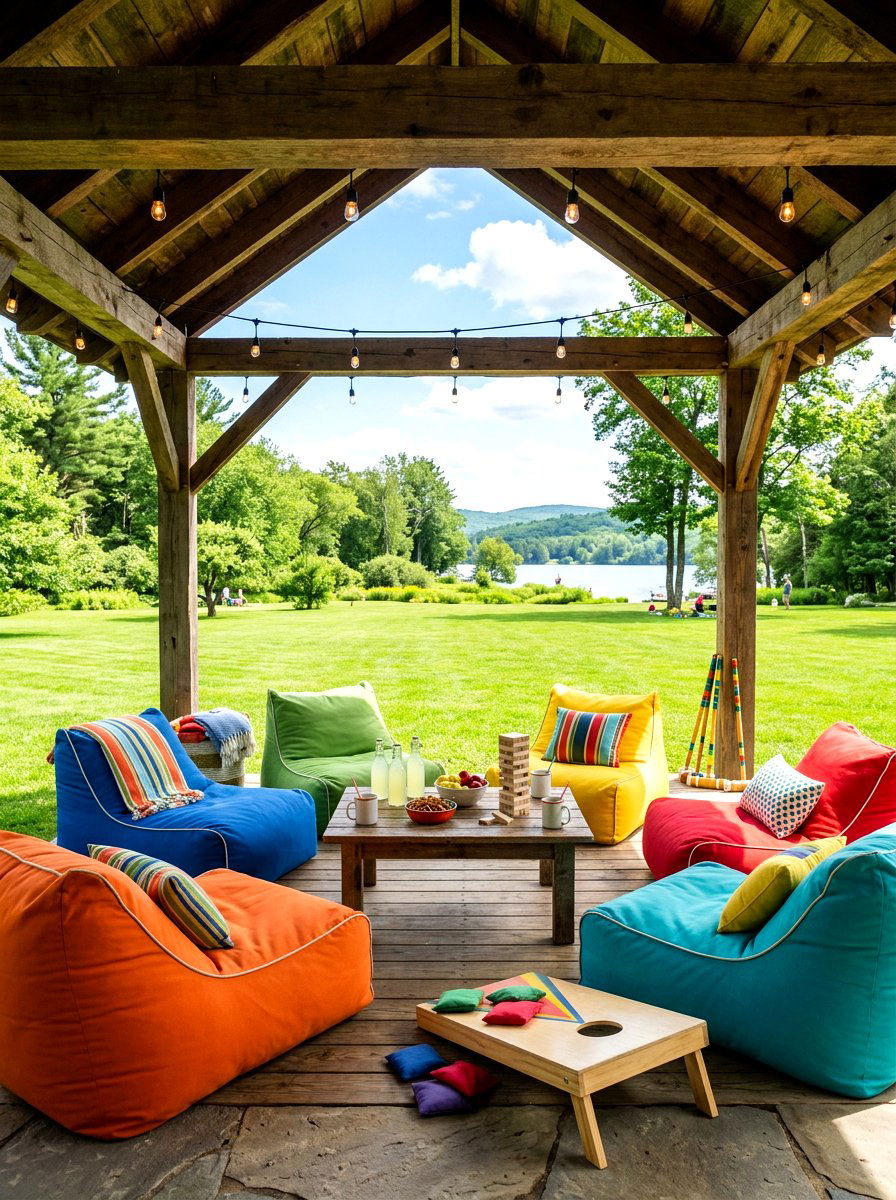 Bean bag lounge - 30 pavilion lounge furniture ideas
