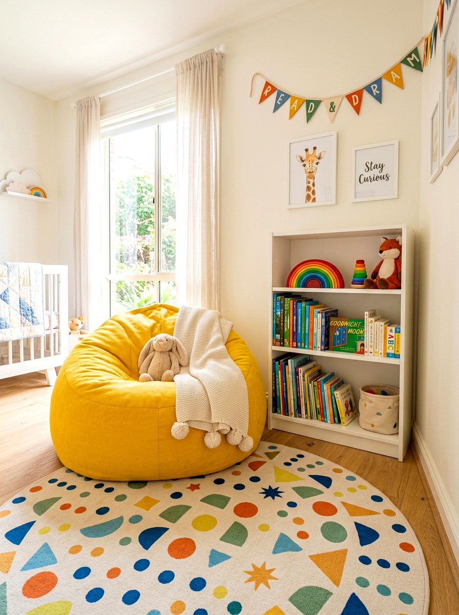 Bean bag nursery reading nook - 30 nursery reading corner ideas