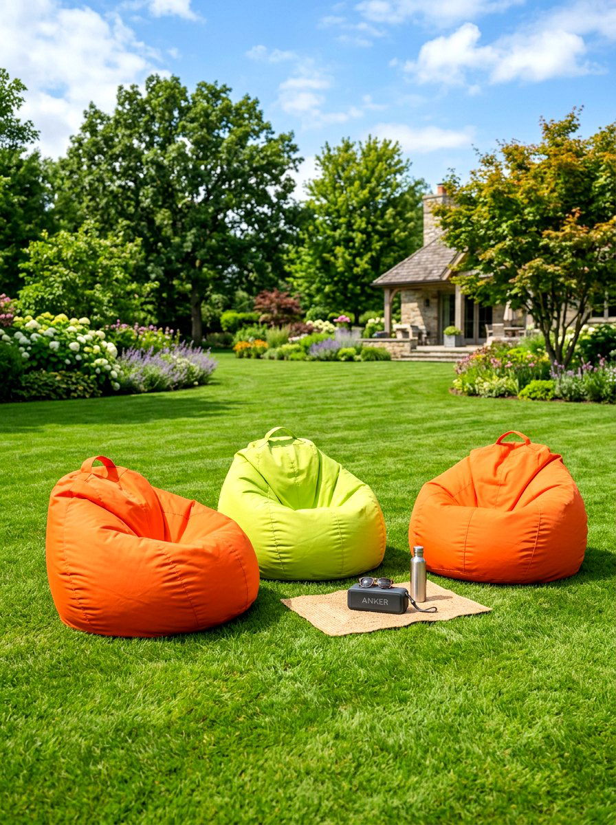 Bean bag zone - 30 backyard seating ideas