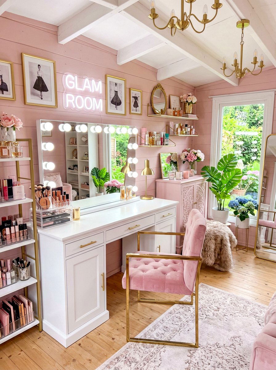 Beauty Glam Room - 30 she shed ideas