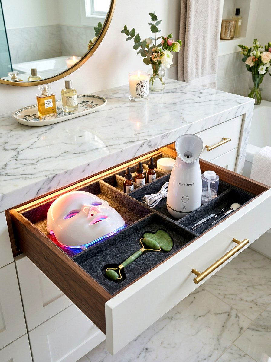 Beauty Tool Drawer - 30 self care station ideas