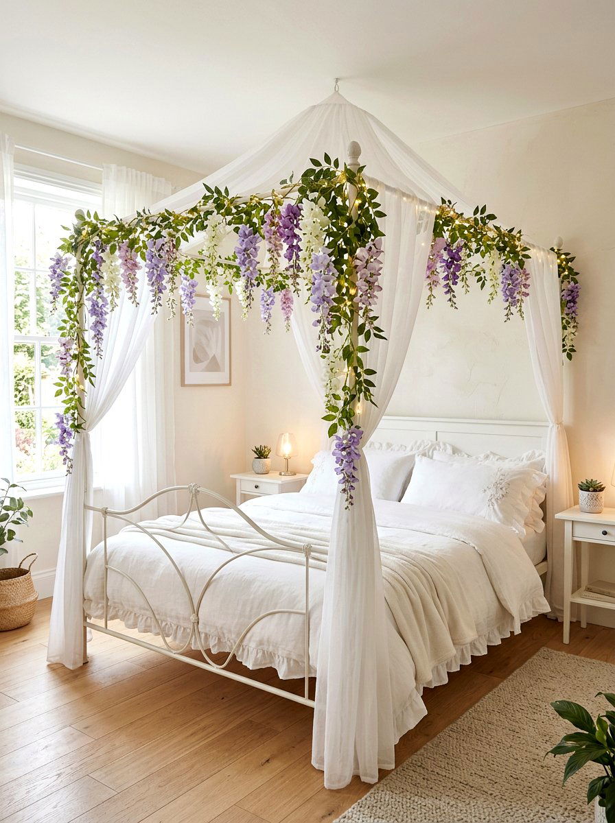 Bed Canopy Garland - 30 garland styling ideas