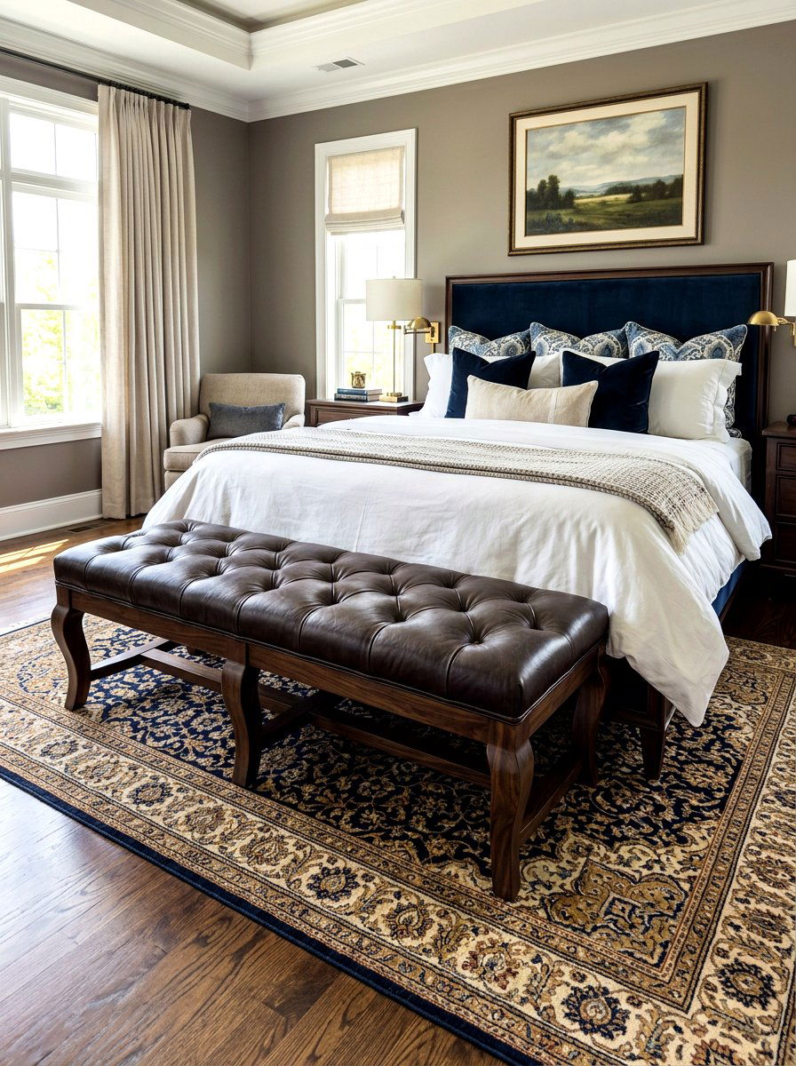 Bed Foot Bench - 30 hotel style bedroom ideas