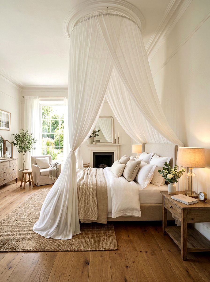 Bed canopy - 30 renter friendly decor ideas