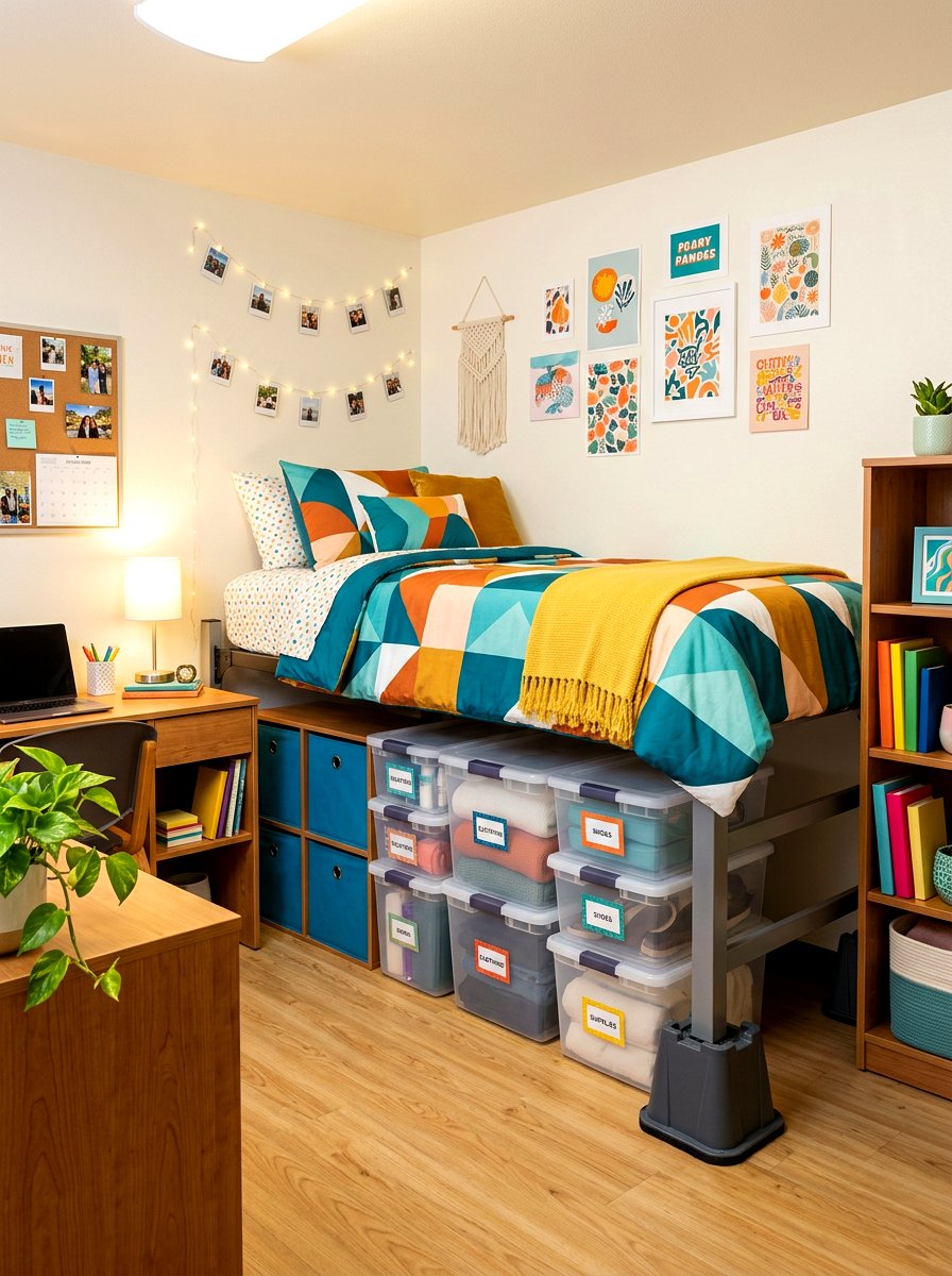 Bed risers with storage - 30 under bed storage ideas