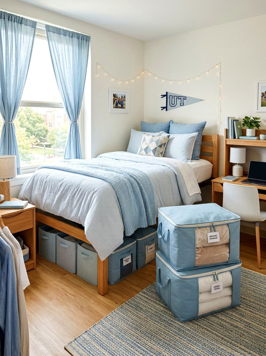 Bedding Storage Bags - 30 dorm storage under bed ideas