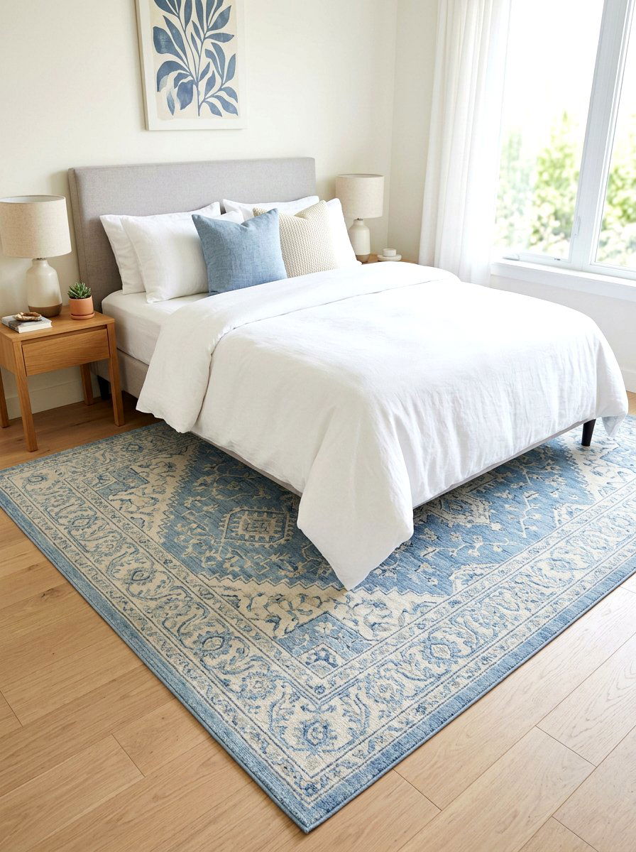 Bedroom Area Rug - 30 studio apartment ideas
