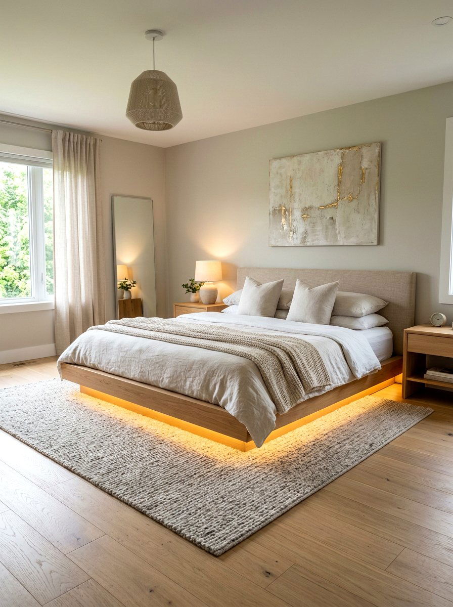 Bedroom Bed Frame Lighting - 30 toe kick lighting ideas
