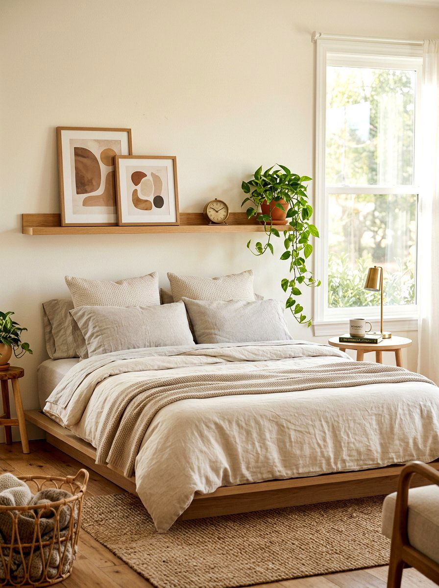 Bedroom Bed Headboard Shelf - 30 picture ledge renter ideas